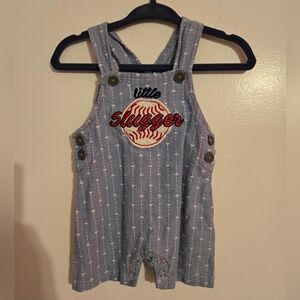 Little Slugger Blue Kids Overalls Size 0-3 Months
